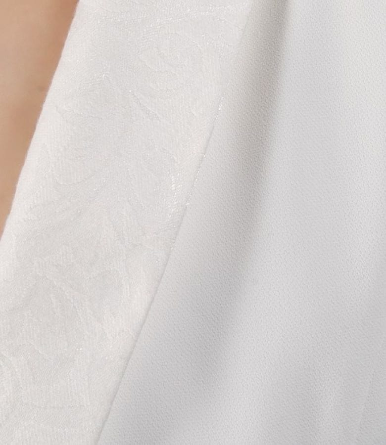 Sacou alb-ecru cu guler sal