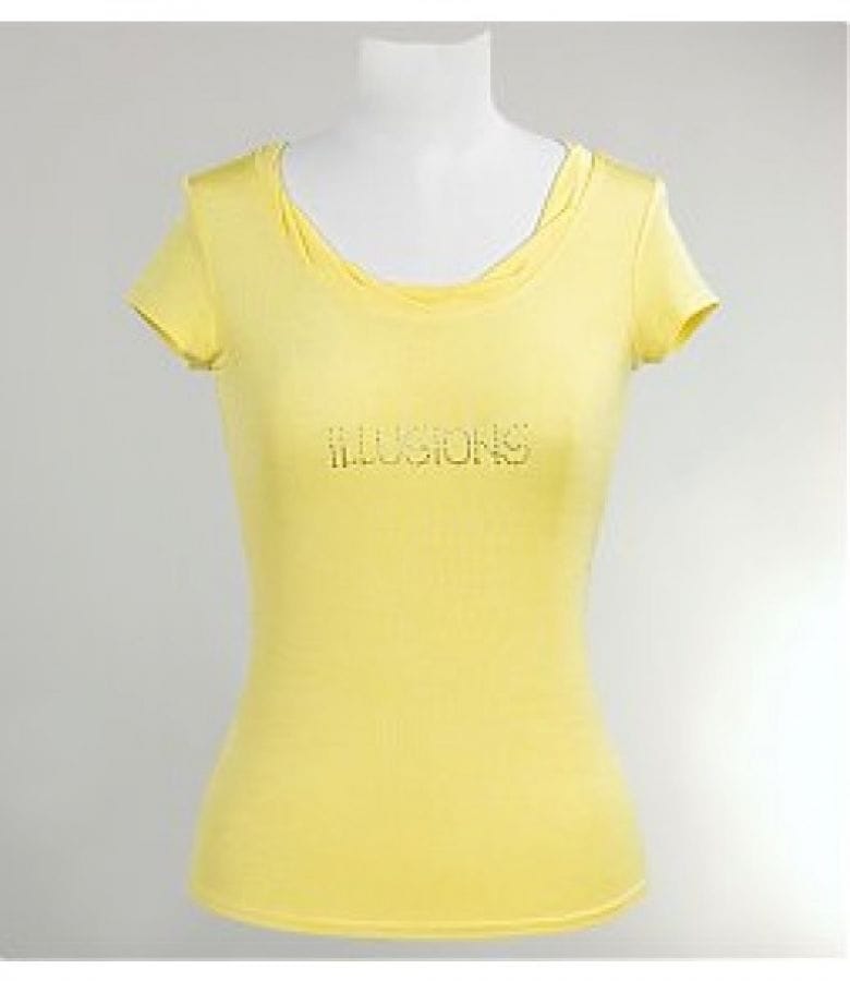 Tricou jerse satinat cu aplicatie cristale
