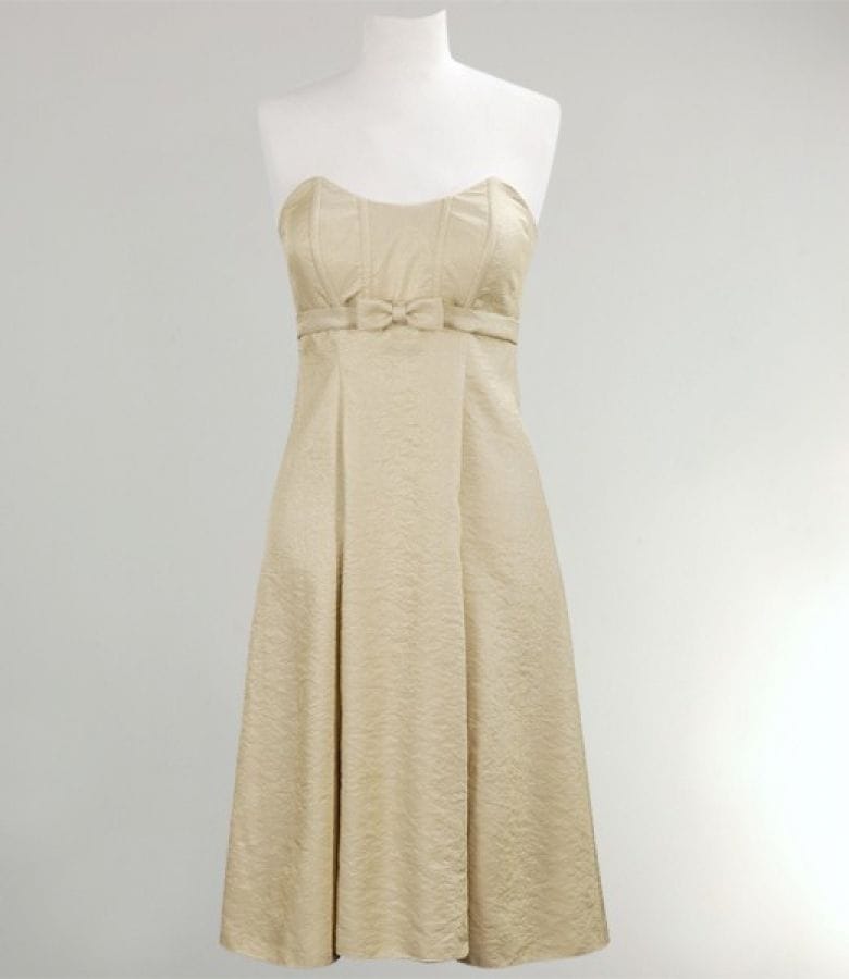 Rochie ocazie din tesatura satinata aurie