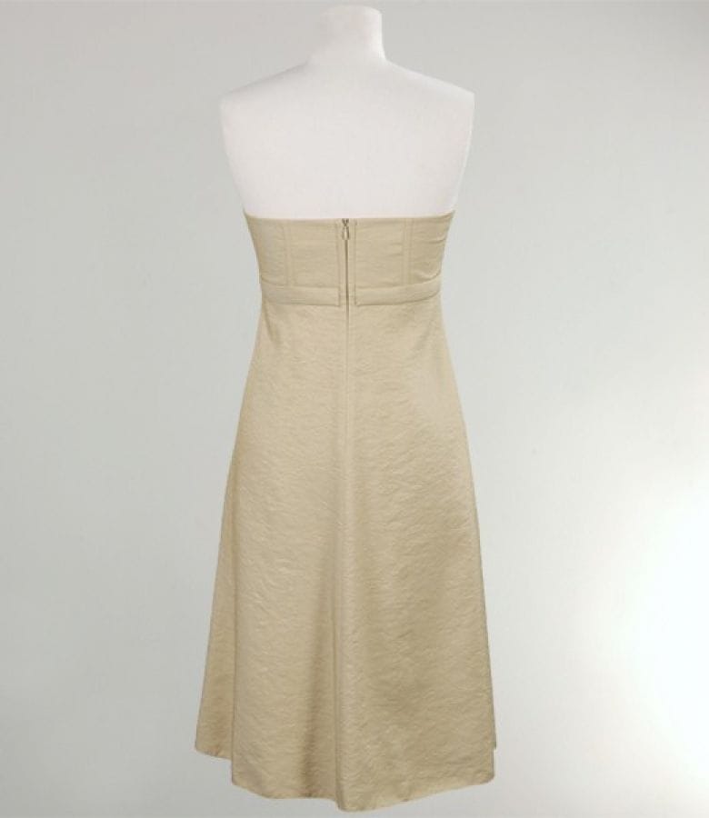 Rochie ocazie din tesatura satinata aurie