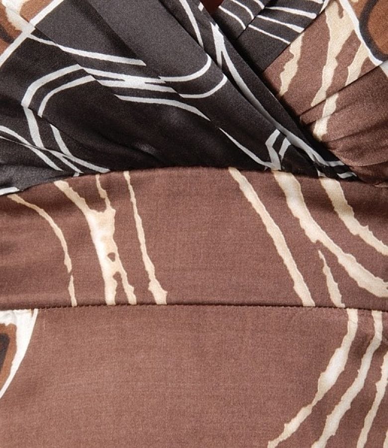 Rochie fluida din matase si bumbac imprimat
