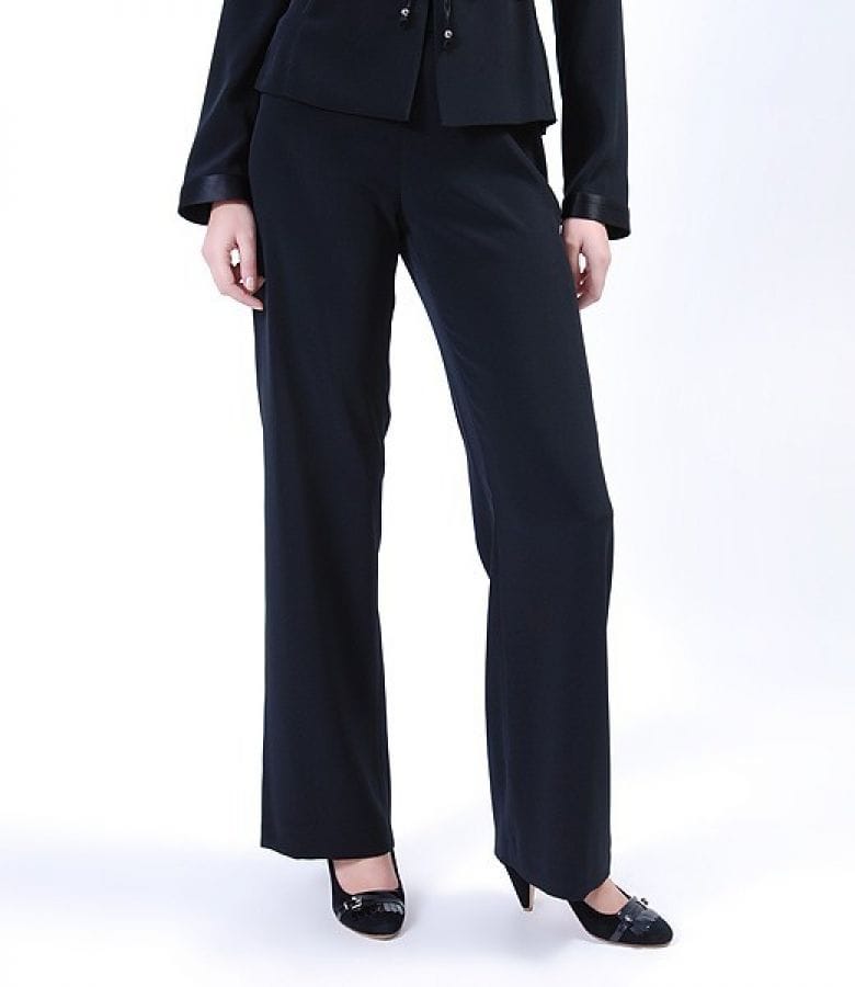 Pantaloni din saten negru