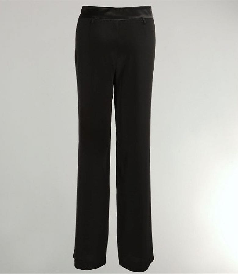 Pantaloni din saten negru