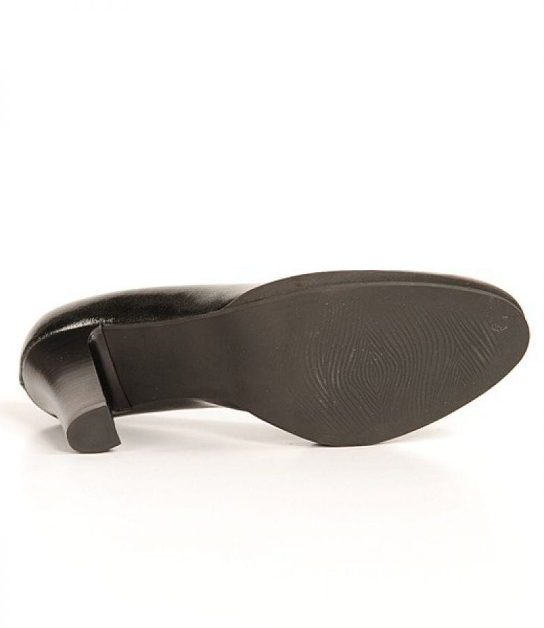 Pantofi Astore din piele neagra lacuita pictati manual Art