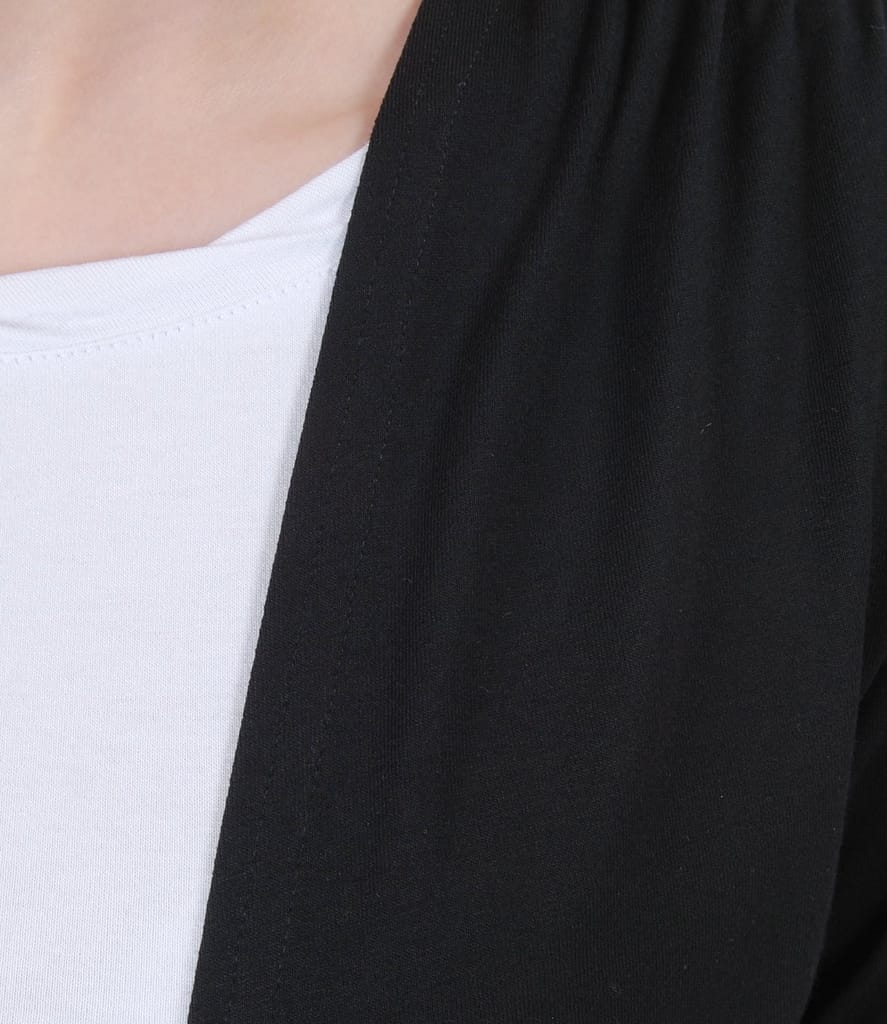 Bluza din jerse negru legata cu cordon