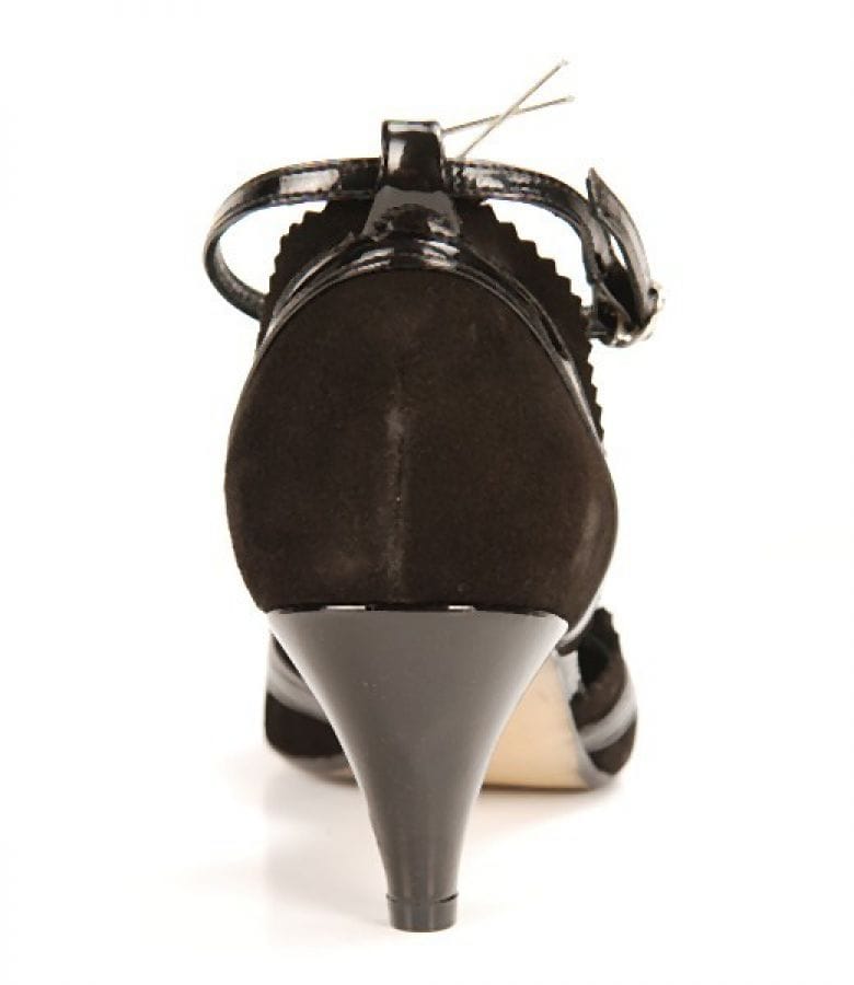 Pantofi din piele intoarsa neagra Bugiada 955