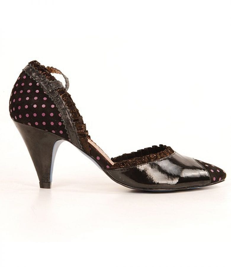 Pantofi din piele lacuita neagra Irregular Choice 3576