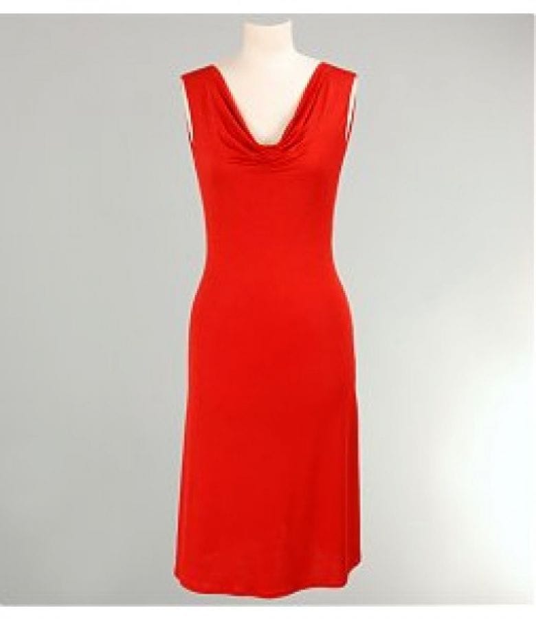 Rochie jerse uni cu falduri