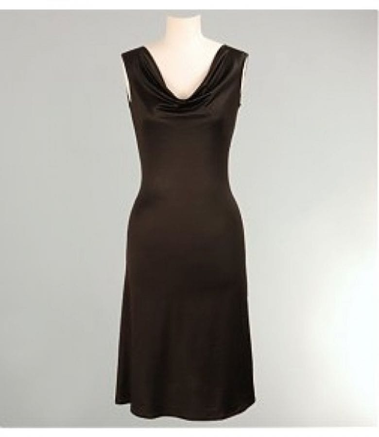 Rochie jerse uni cu falduri