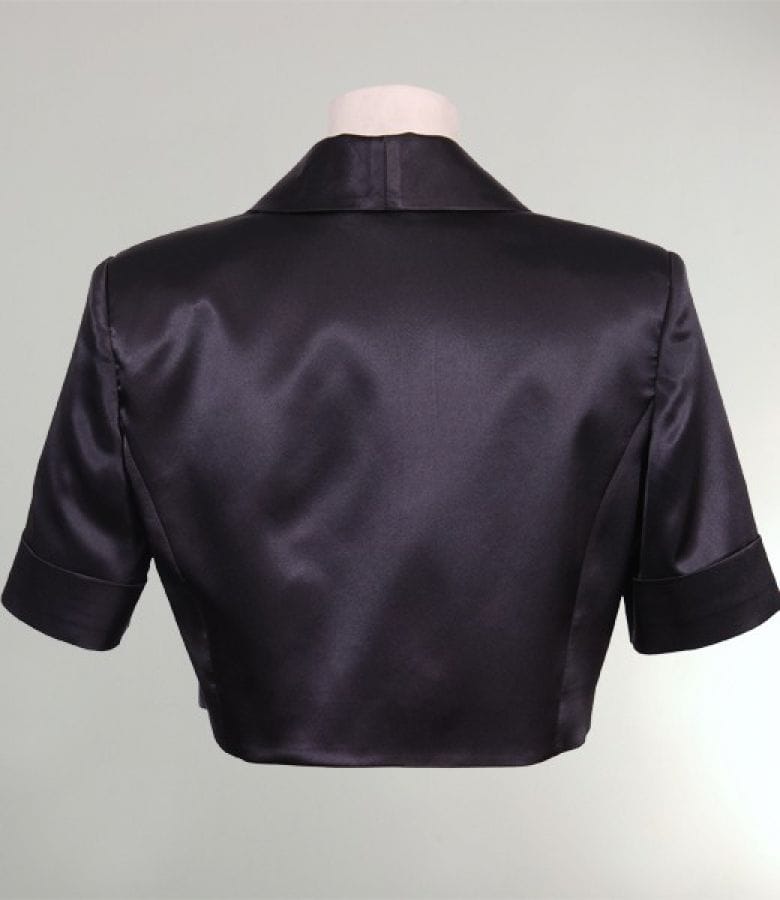 Bolero din saten negru