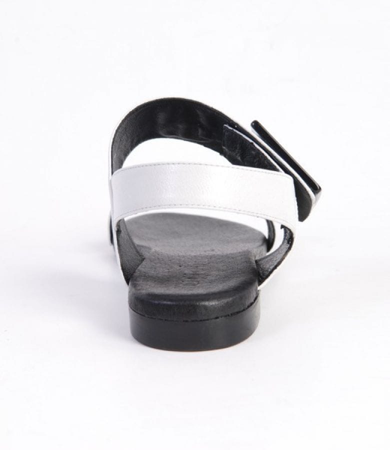 Sandale Again&Again din piele alba 9578