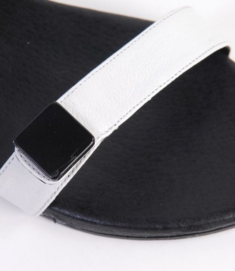 Sandale Again&Again din piele alba 9578