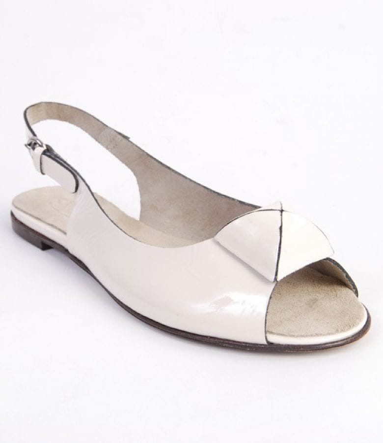 Sandale Sniks din piele lacuita crem 787