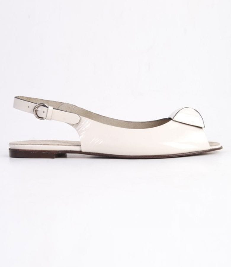 Sandale Sniks din piele lacuita crem 787