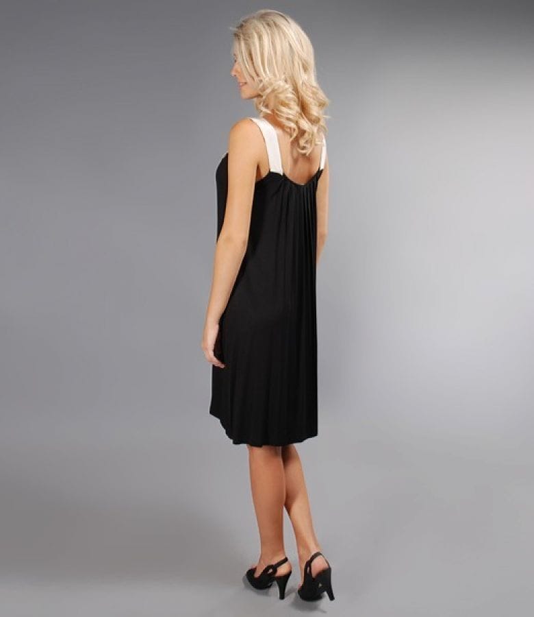 Rochie din jerse cu aplicatie rips