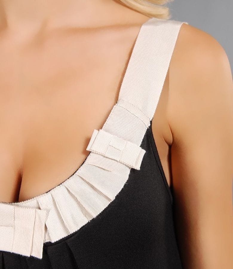 Rochie din jerse cu aplicatie rips