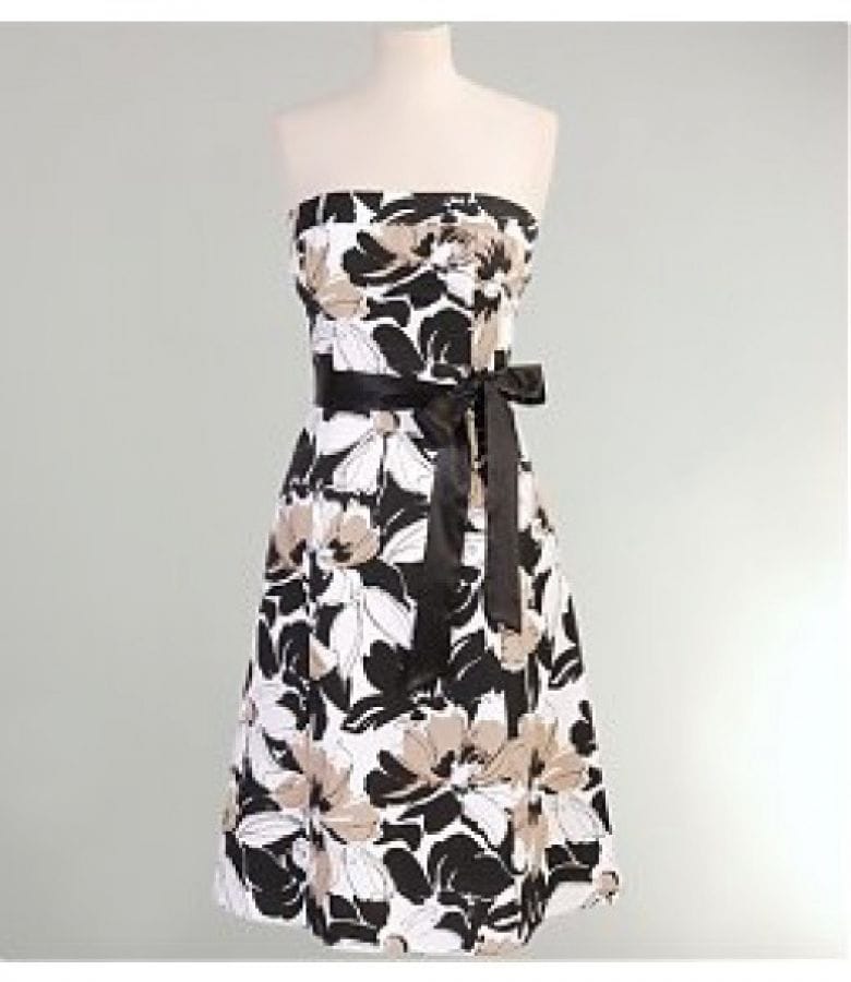 Rochie din bumbac cu imprimeu floral si cordon din saten