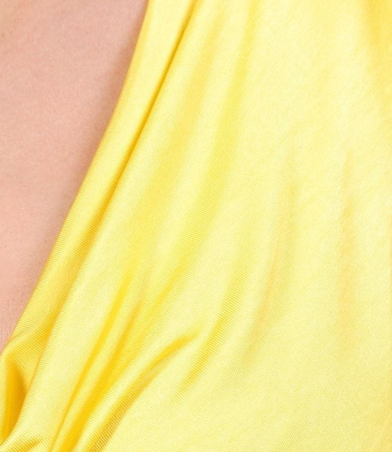Tricou cu falduri din jerse satinat