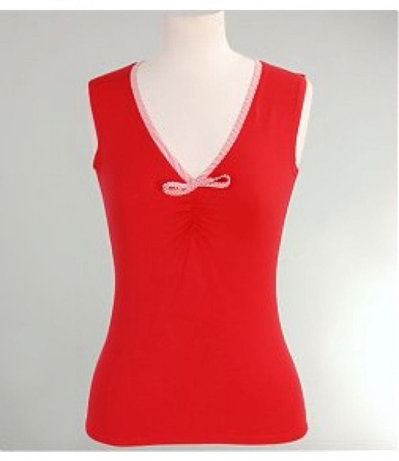 Tricou jerse uni rosu cu funda