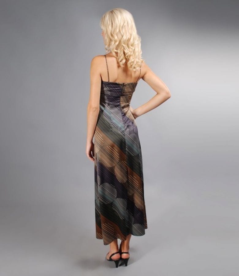 Rochie lunga din satin elastic cu bretele