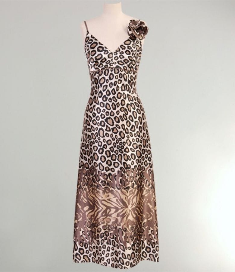 Rochie lunga din saten elastic cu bretele