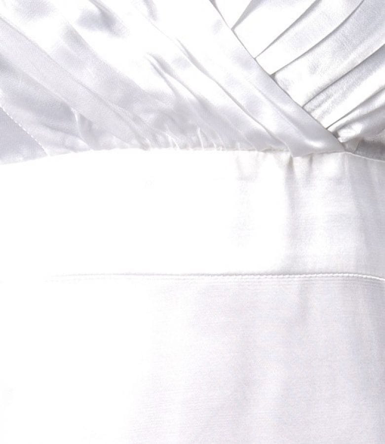 Rochie din saten cu pieptii suprapusi