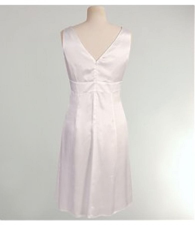Rochie din saten cu pieptii suprapusi