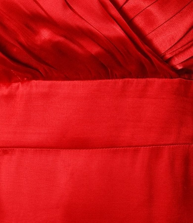 Rochie din saten cu pieptii suprapusi