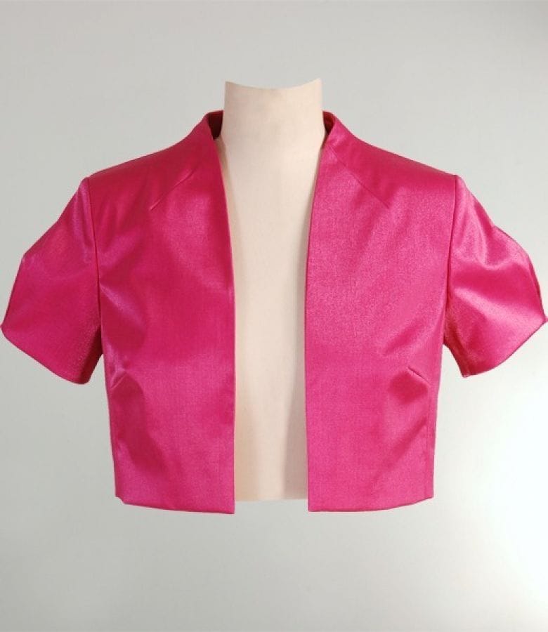 Bolero ciclamen cu efect sidefat