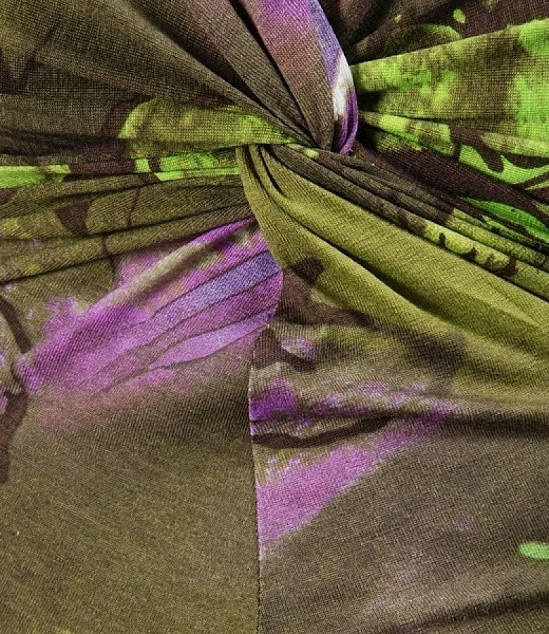 Tricou cu nod din jerse imprimat
