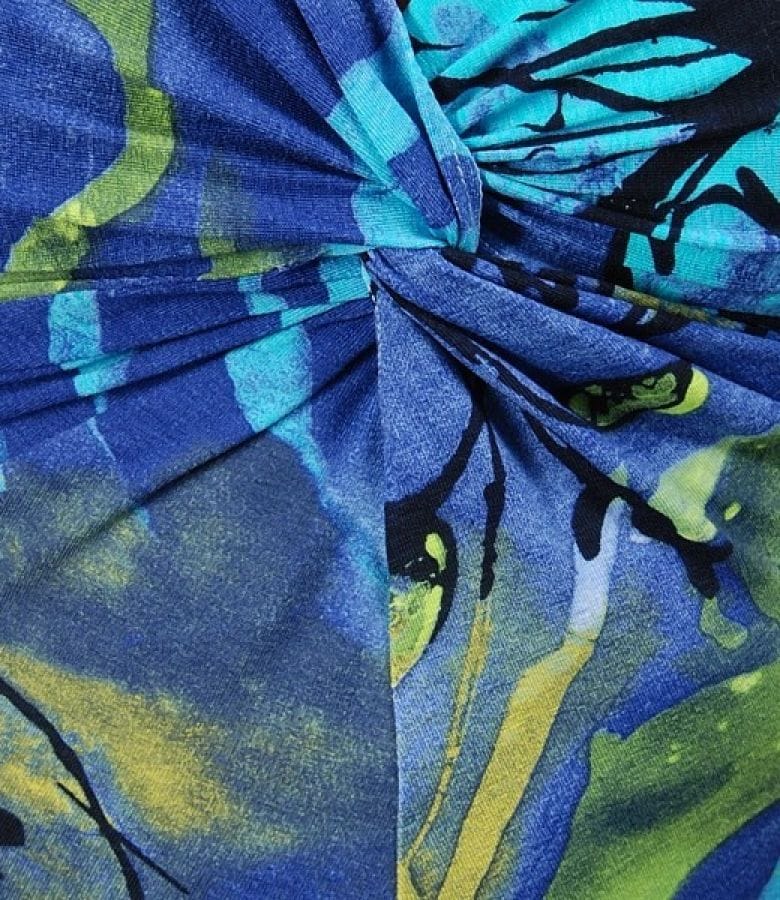 Tricou cu nod din jerse imprimat