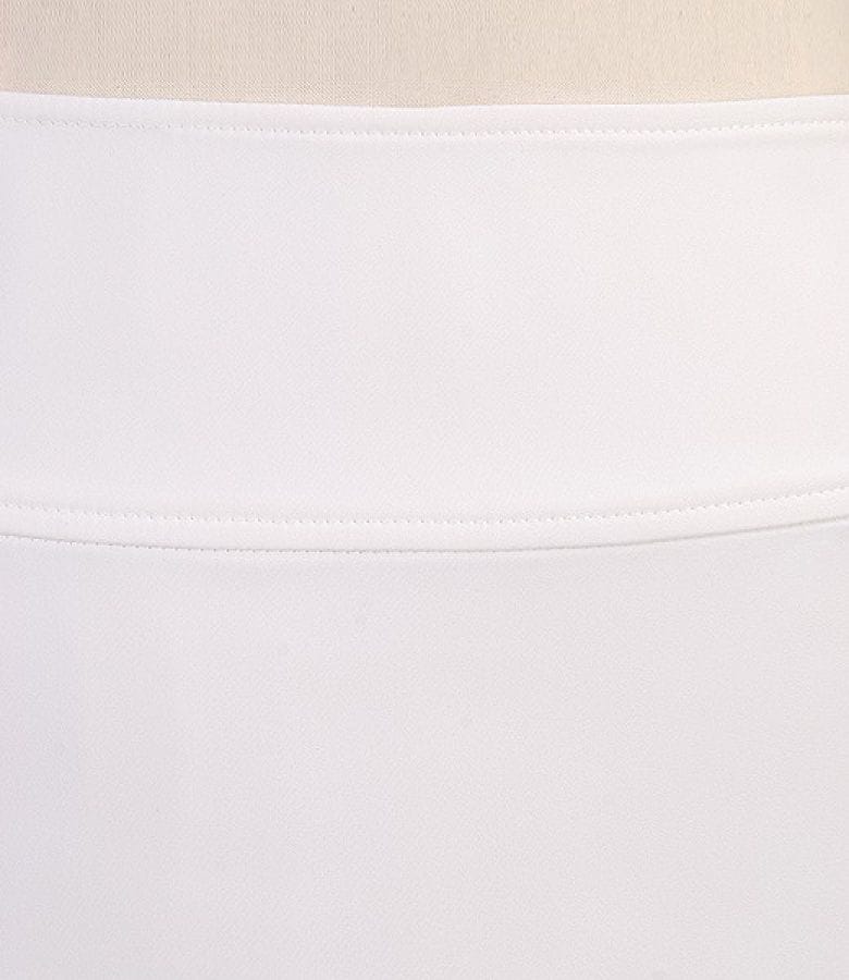 Fusta alba cu corseleta lata