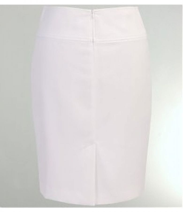 Fusta alba cu corseleta lata