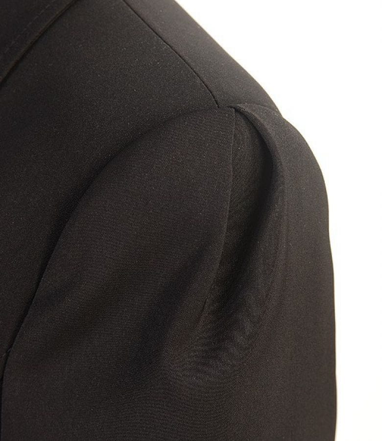 Sacou elegant negru din stofa elastica