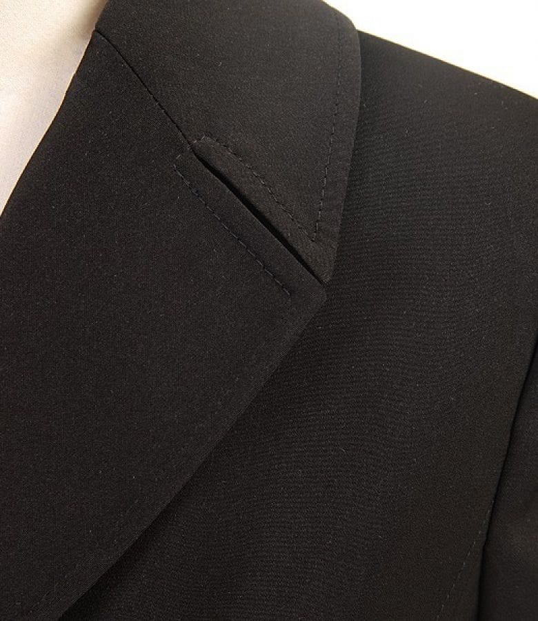 Sacou elegant negru din stofa elastica