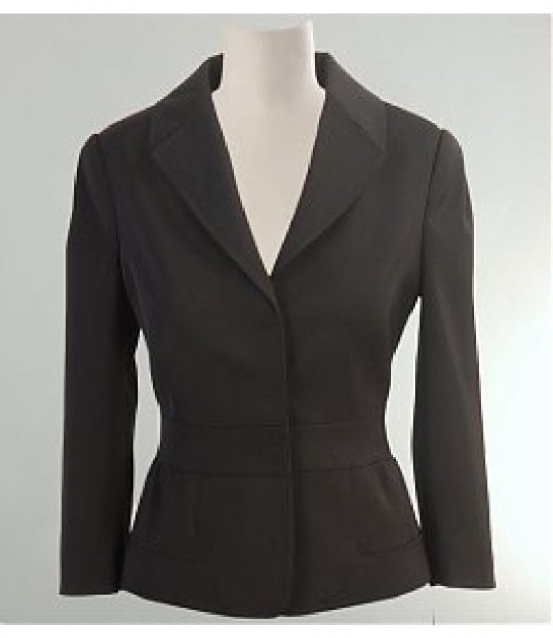 Sacou elegant negru din stofa elastica