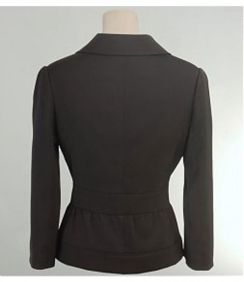 Sacou elegant negru din stofa elastica