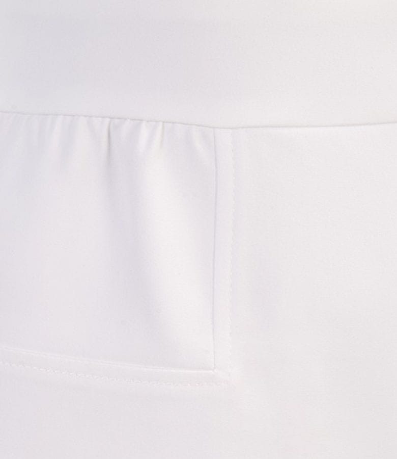 Sacou elegant alb din stofa elastica