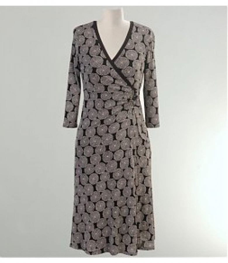 Rochie jerse imprimat cu pieptii suprapusi