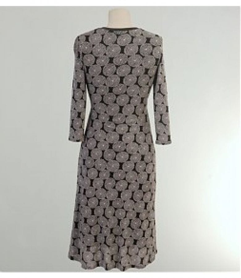 Rochie jerse imprimat cu pieptii suprapusi