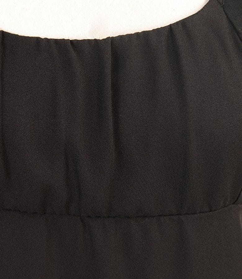 Rochie din voal negru cu funda