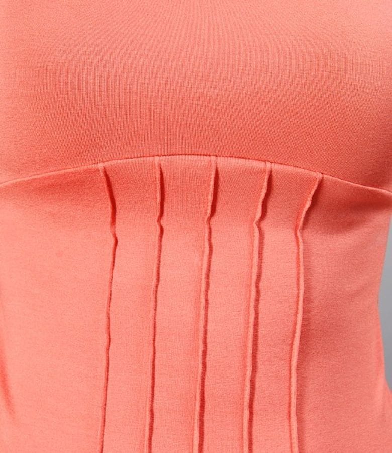 Tricou cu maneca raglan si nervuri in talie