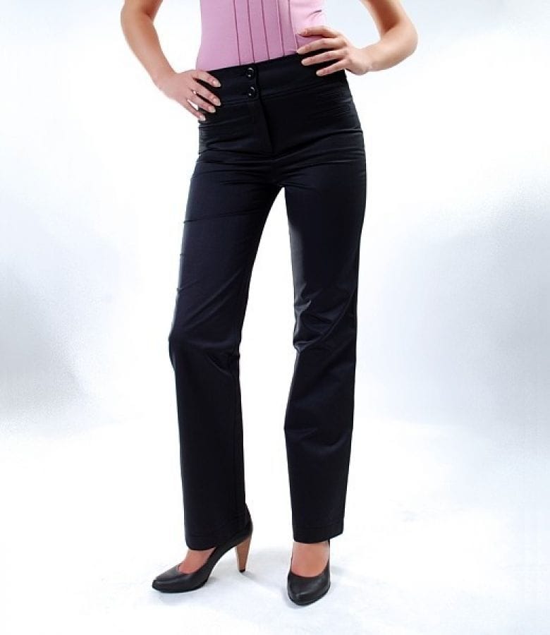 Pantaloni cu buzunare din bumbac negru