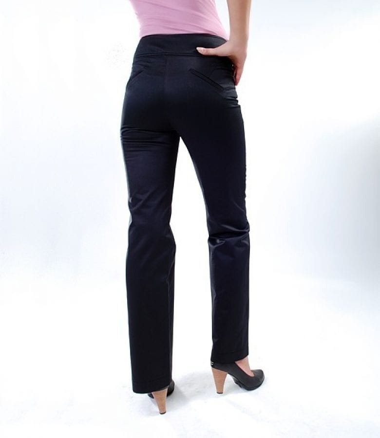 Pantaloni cu buzunare din bumbac negru