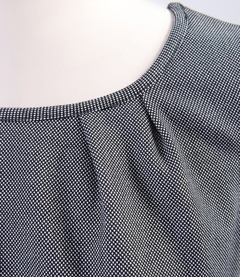Rochie office gri cu aripioare si falduri