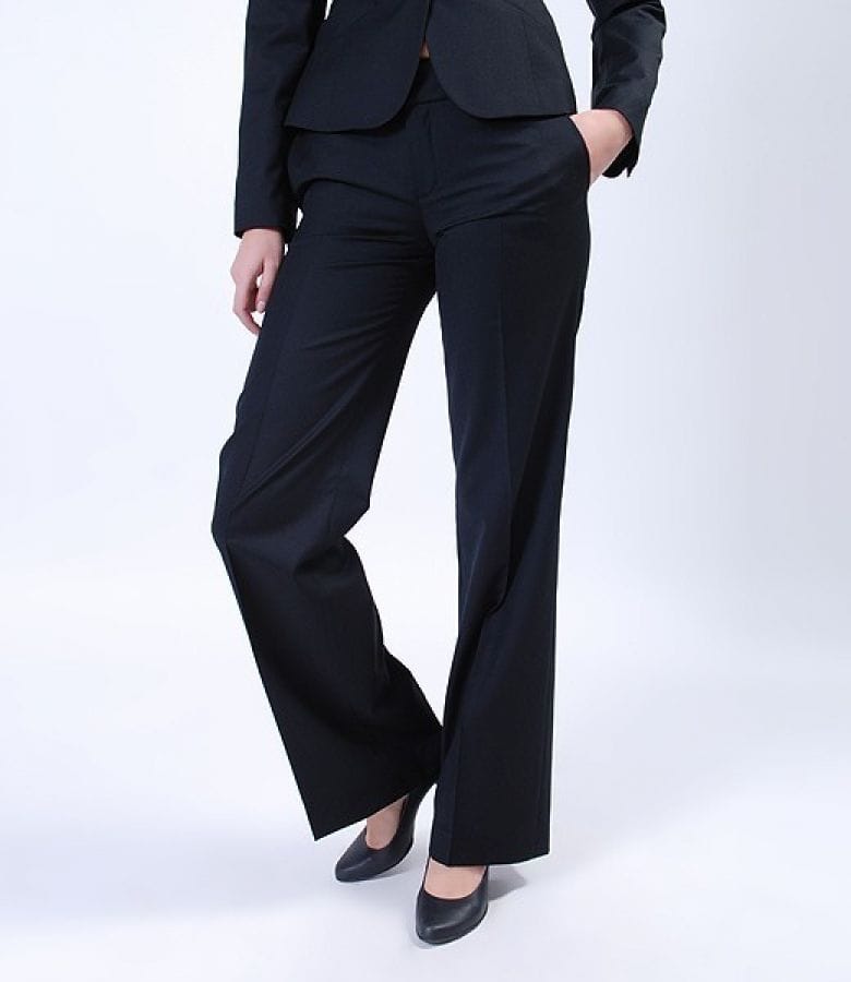Pantaloni lana neagra cu buzunare