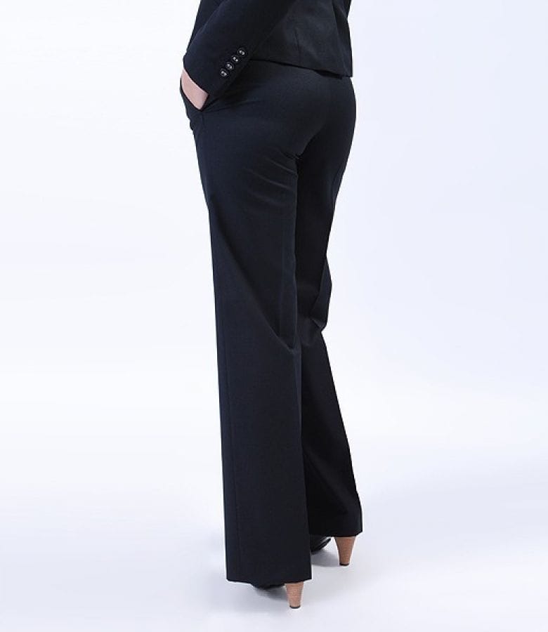 Pantaloni lana neagra cu buzunare