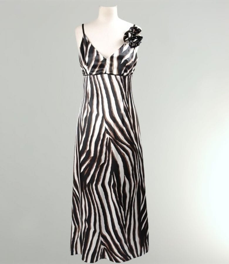 Rochie lunga din saten elastic cu bretele