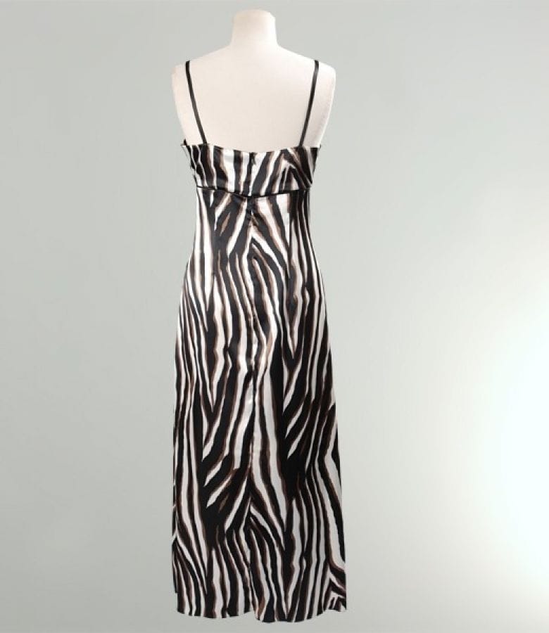 Rochie lunga din saten elastic cu bretele