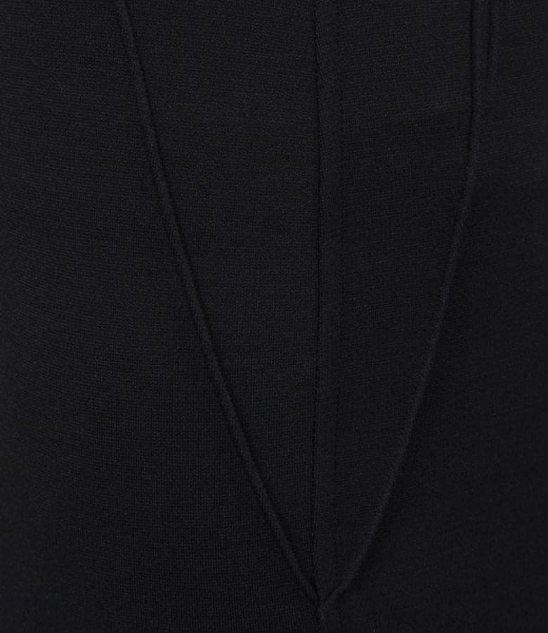 Pantaloni din jerse gros negru cu nervuri